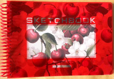  Скетчбук А5, 40  аркушів, Обкладинка картонна 350г/м2 на СПІРАЛІ,  дизайн-  N9669