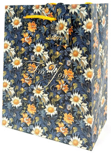 Пакет паперовий 18x23x10 см, Папір -140 г/см2,  дизайн -GB-24028