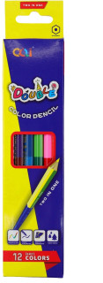 Кольорові олівці, 6 шт., 6x2 кольори-QL/C1044
