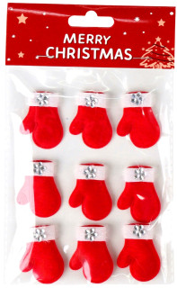 Набір прикрас для новорічних свят, самоклеючі, 9шт-BJ251108