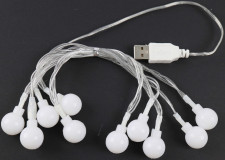 Гірлянда LED, 10 лампочок, 1.5м, різнокольорова, від USB-HT005